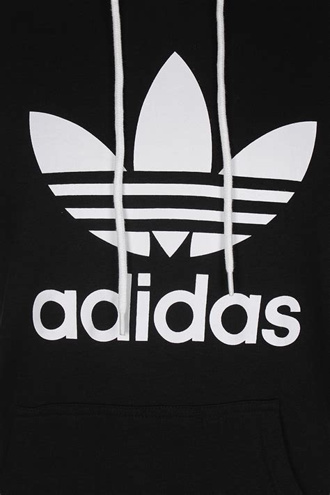 Adidas Mens Trefoil Logo Graphic Pouch Pocket Pullover Hoodie Ebay