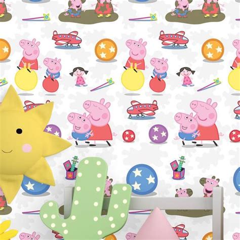 Papel De Parede Adesivo Peppa Pig Infantil Autocolante Papel E Parede