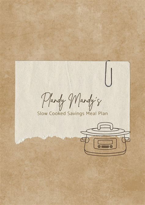 Slow Cooked Savings Meal Plan October Plandy Mandy