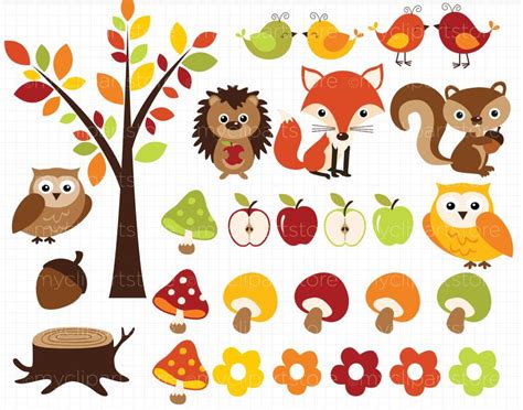 Fall Animals Autumn Clipart | Fall animals, Clip art, Autumn animals