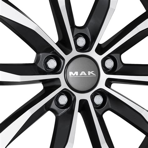 Mak Wolf Gun Metal Mirror Face Alloy Wheels Wheelbase