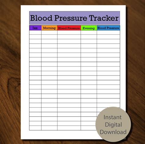 Printable blood pressure tracker - floorvfe