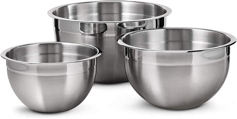 Amazon.com: Tramontina Gourmet Selection 3 Mixing Bowls Stainless Steel 3qt - 5qt - 8qt: Home ...