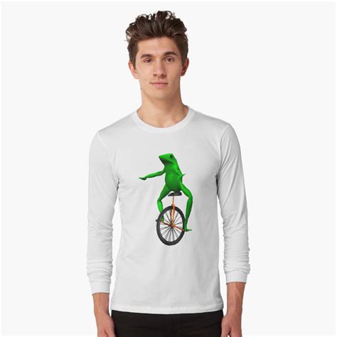 Dat Boi Meme Unicycle Frog Long Sleeve T Shirt By Joedaeskimo