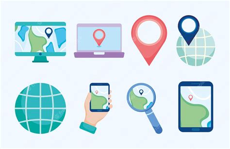 Mapas y gps | Vector Premium