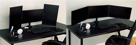 Soporte De Brazo Retractil Para Instalacion De 3 Monitores Bases Y