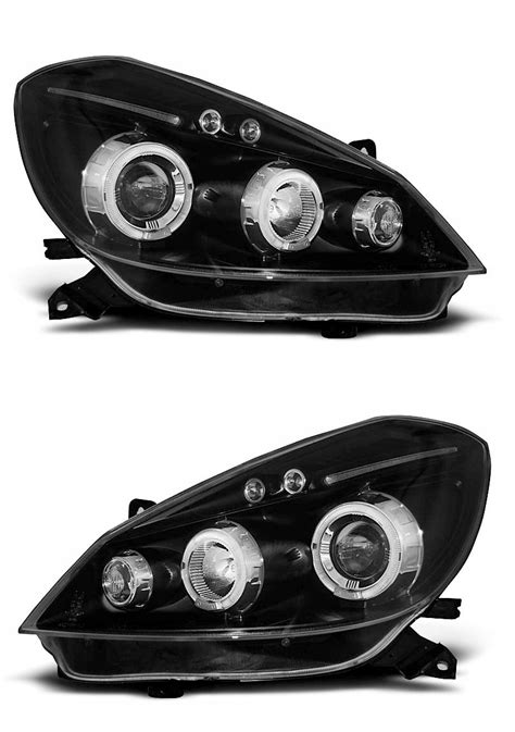 Reflektor Lampy Kpl Ringi Angel Eyes Led Tuning Renault Clio III 3 2005