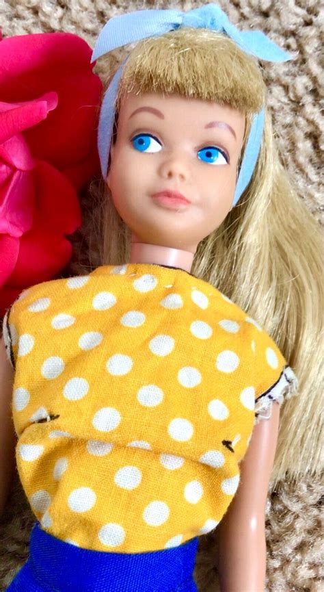 Vintage S Skipper Doll Blonde Pale Sl Mattel Tone Straight Leg