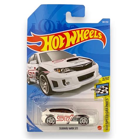 Miniatura Carro Hot Wheels Subaru Wrx Sti Branco Hw Speed Graphics 2