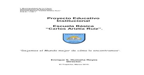 Proyecto Educativo Institucional Escuela Básica “carlos · Deberes