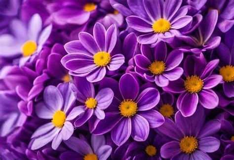 Premium Photo Purple And Yellow Flowers With The Words Spring On The