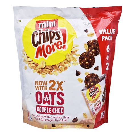 Chipsmore Chocolate Chip Cookies With Oats Minis Double Choc NTUC