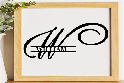 W Split Monogram Svg Split Letter Svg Monogram Font 483653