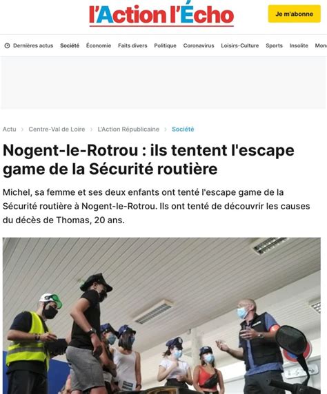 Nogent le Rotrou ils tentent l escape game de la Sécurité routière