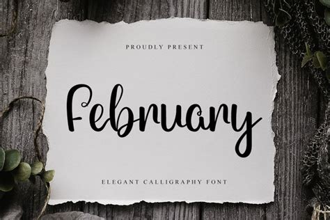 February - New Calligraphy Font