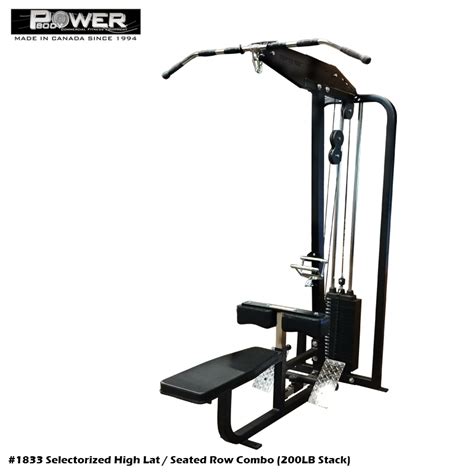 1833 Selectorized High Lat Pull Down And Mid Row Combo Power Body Fitness Inc