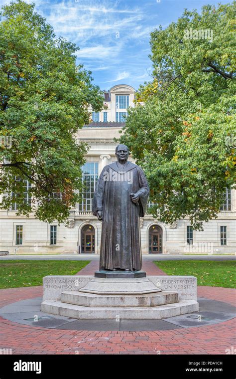 Columbus Ohusa October 21 2017 William Oxley Thompson Statue On