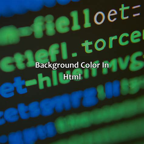 What Is The Correct Html For Adding A Background Color? - colorscombo.com