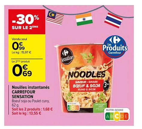 Promo Nouilles Instantan S Carrefour Sensation Chez Carrefour