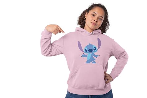 Moletom Canguru Stitch Lilo Fofo Tumblr Blusa De Frio Algodão Cinza