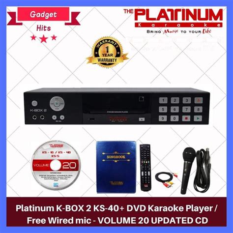 Platinum K Box 2 Ks 40 Dvd Karaoke Player With Free Wired Mic Volume