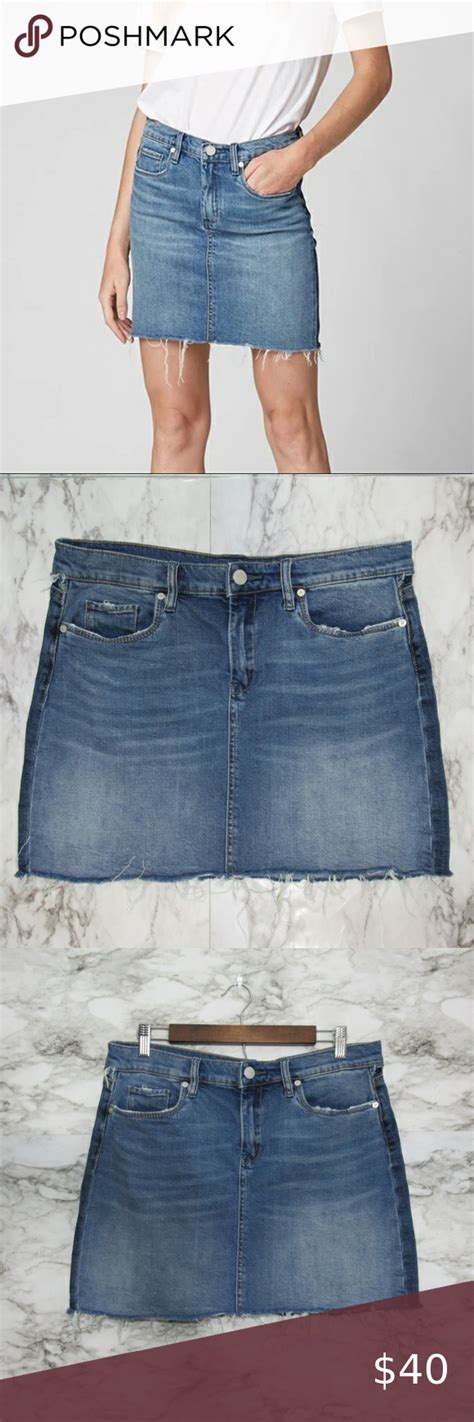 Blanknyc Two Faced Denim Mini Skirt Size Raw Hem Denim Mini Skirt