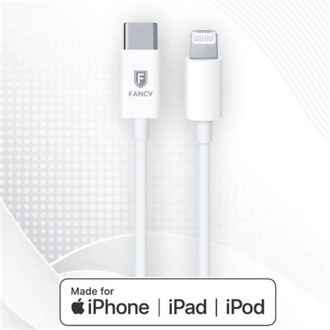 Cabo De Dados Certificado MFI USB C Lightning 1 Metro Fancy CA