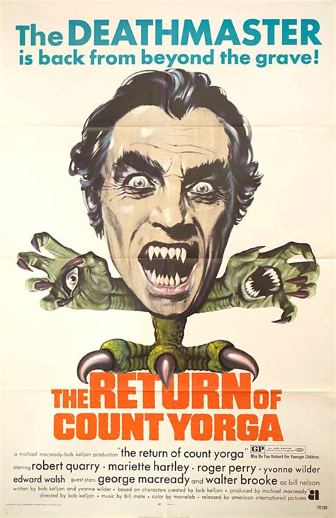 The Return Of Count Yorga Original 1971 U S One Sheet Movie Poster