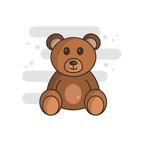 Teddy Bear Illustrated On White Background 1919454 Vector Art At Vecteezy