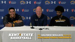 Kent State Men S Basketball Vs Baldwin Wallace 11 10 22 Postgame Press