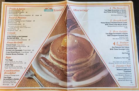 1970s Howard Johnsons menu placemat : r/VintageMenus