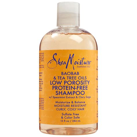 SheaMoisture Baobab & Tea Tree Oils Low Porosity Protein-Free Shampoo