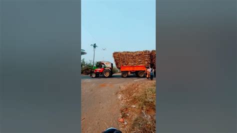 Heavy Loaded Sugarcane Tractor Fast On Highway Mykubotatractor Youtube