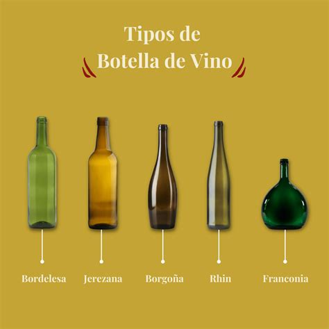 Tipos de botella de vino tamaño forma y colores DeBuenaVid