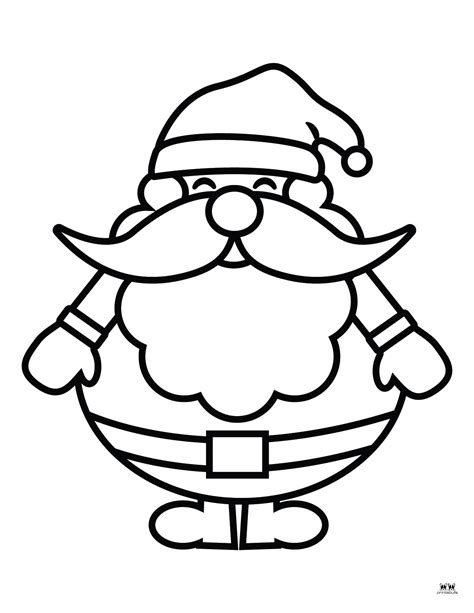 santa coloring printable 4