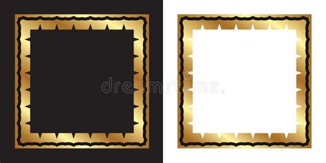 Diseño Vectorial De Fondo Blanco De Marco Fotográfico De Color Dorado