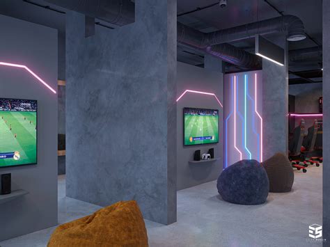 gaming cafe on Behance