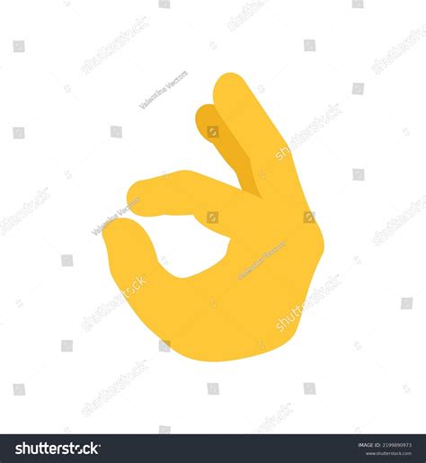 Hand Emoji Vector Ok Okay Yellow Stock Vector (Royalty Free) 2199890973 ...