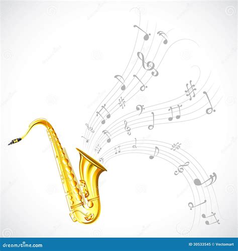 Music Tune From Saxophone Stock Vector Illustration Of Background