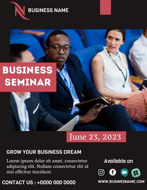 Business Seminar Flyer Template Postermywall