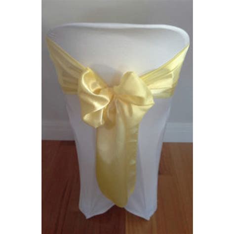 Yellow Satin Sash Dawn Again Wedding Chair Décor Hire