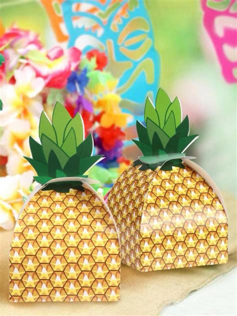 Pcs Pineapple Shaped Gift Box Caixa De Doces Sacolinhas De