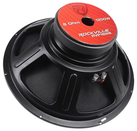 Rockville Rvp18w8 1200 Watt 18 Mid Bass Driver Car Audio Speaker Mid Range 8995