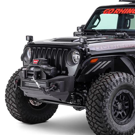 Go Rhino T Rockline Stubby Black Front Winch Hd Bumper