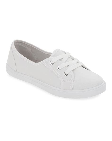 Classic Lace Up Plimsolls Wide Fit Simply Be