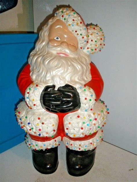 Tall Large Ceramic Vintage Winking Santa Rare Atlantic Ceramic