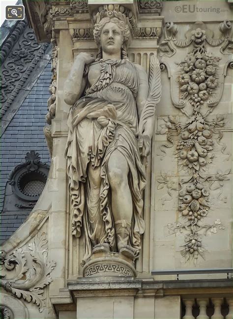 Lhs Caryatid Sculpture On Pavillon Mollien West Facade Page