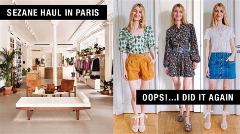 Sezane Haul Try On Review Part 2 Shop With Me In Paris Vlog For