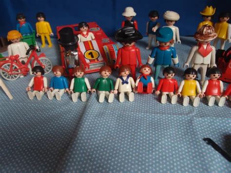 Gros Lot Playmobil Geobra Vintage Ancien System Personnages