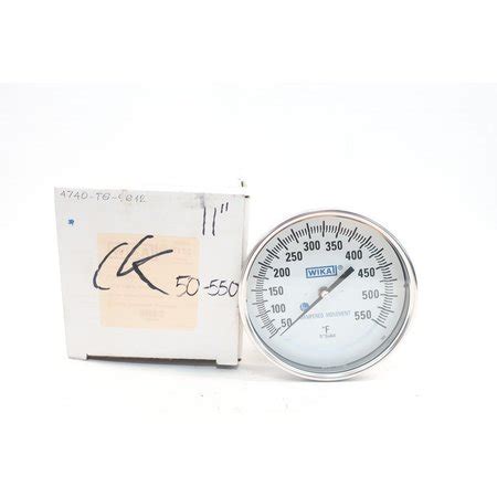 Wika Ti 52 1 2In 11In 50 550F Npt Bimetal Thermometer TI 52 Zoro